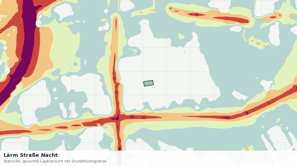 Statische Kartenansicht: Lärm Straße Nacht