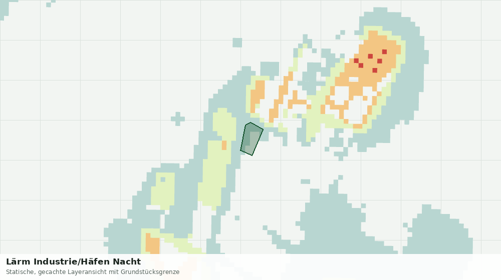Statische Kartenansicht: Lärm Industrie/Häfen Nacht