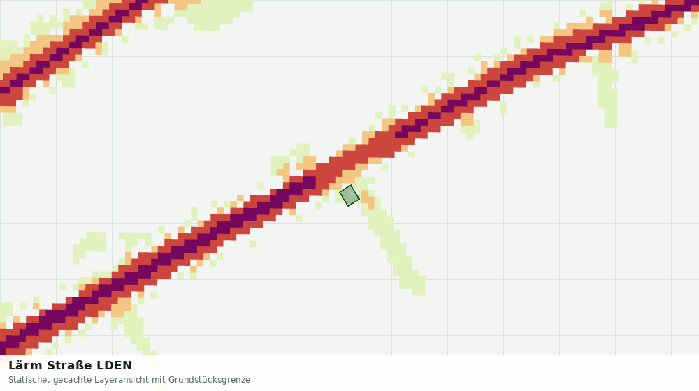 Statische Kartenansicht: Lärm Straße LDEN