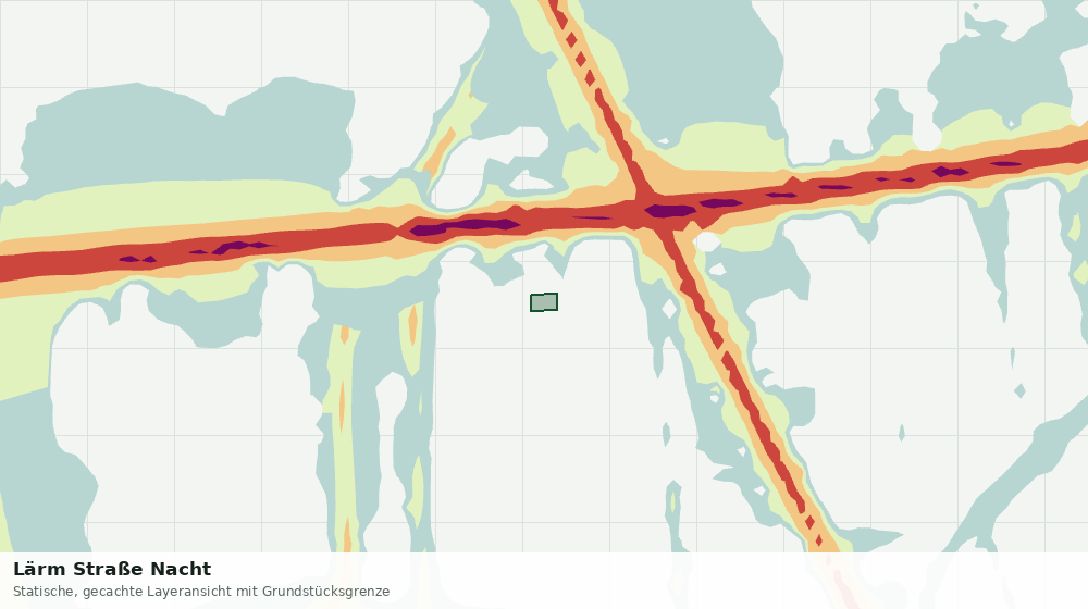 Statische Kartenansicht: Lärm Straße Nacht