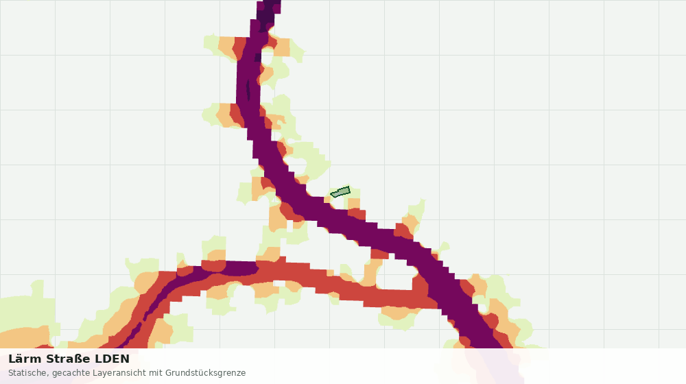 Statische Kartenansicht: Lärm Straße LDEN