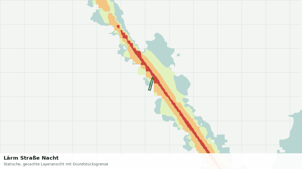 Statische Kartenansicht: Lärm Straße Nacht