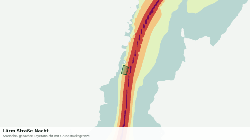 Statische Kartenansicht: Lärm Straße Nacht