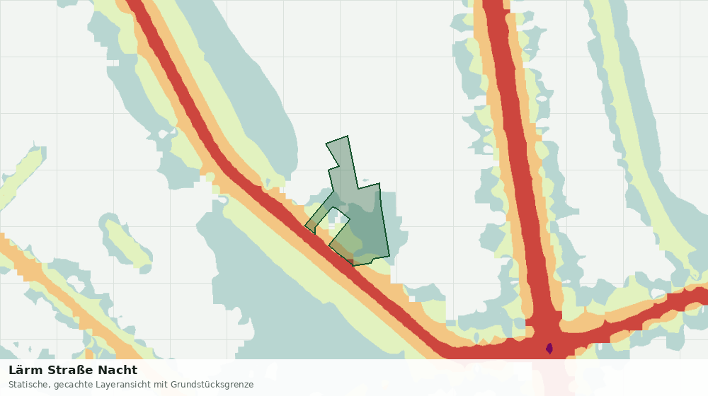 Statische Kartenansicht: Lärm Straße Nacht