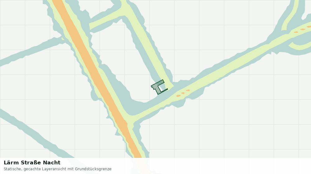 Statische Kartenansicht: Lärm Straße Nacht