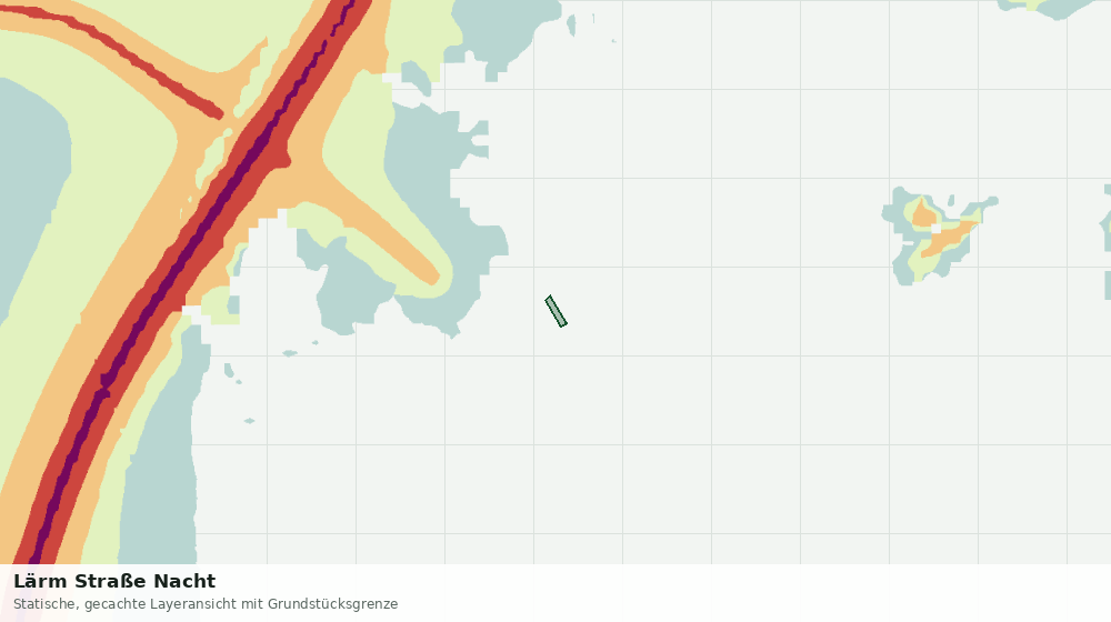 Statische Kartenansicht: Lärm Straße Nacht