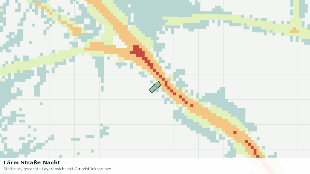 Statische Kartenansicht: Lärm Straße Nacht