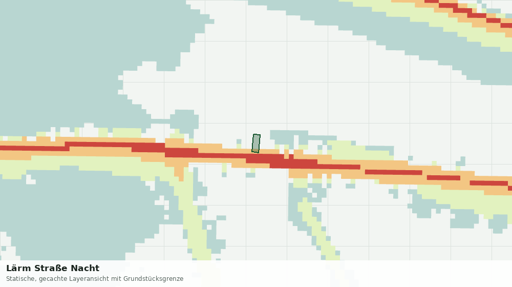 Statische Kartenansicht: Lärm Straße Nacht