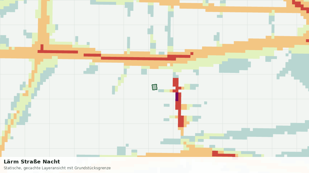 Statische Kartenansicht: Lärm Straße Nacht
