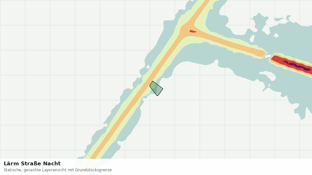 Statische Kartenansicht: Lärm Straße Nacht