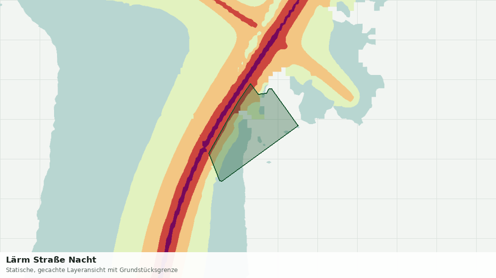 Statische Kartenansicht: Lärm Straße Nacht