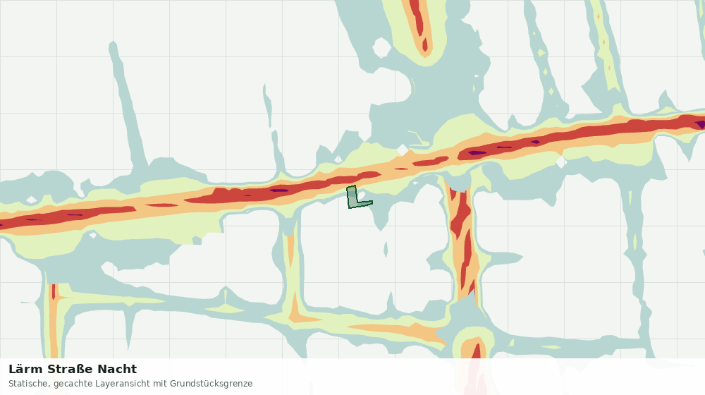 Statische Kartenansicht: Lärm Straße Nacht