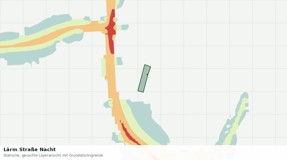 Statische Kartenansicht: Lärm Straße Nacht