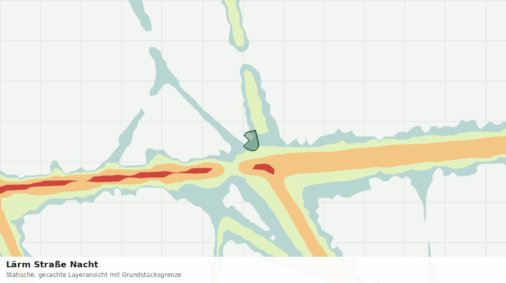 Statische Kartenansicht: Lärm Straße Nacht