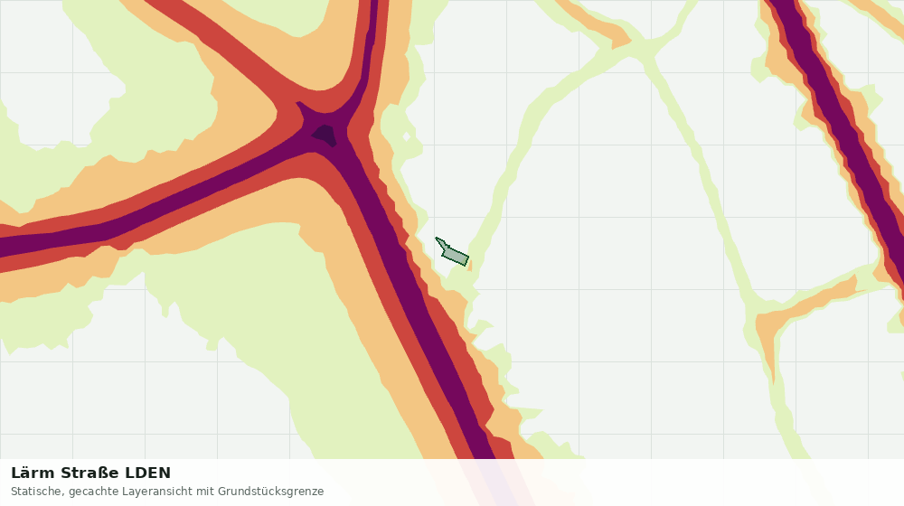 Statische Kartenansicht: Lärm Straße LDEN