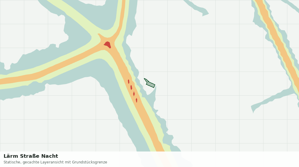 Statische Kartenansicht: Lärm Straße Nacht