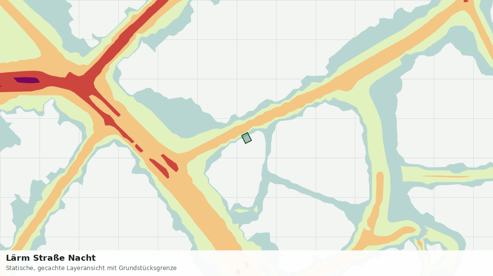 Statische Kartenansicht: Lärm Straße Nacht