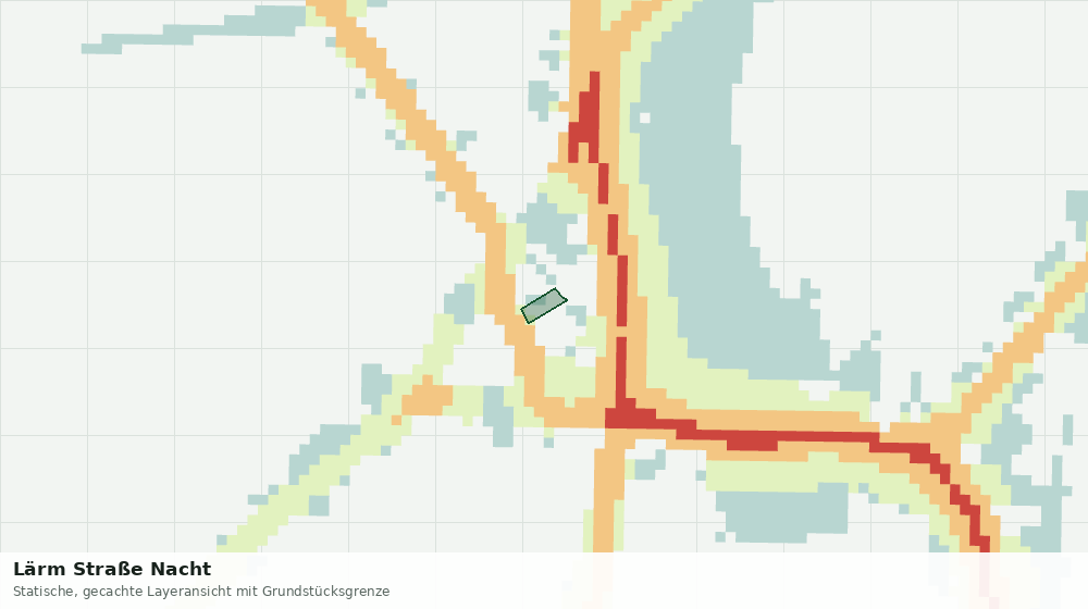 Statische Kartenansicht: Lärm Straße Nacht
