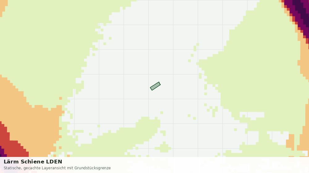 Statische Kartenansicht: Lärm Schiene LDEN