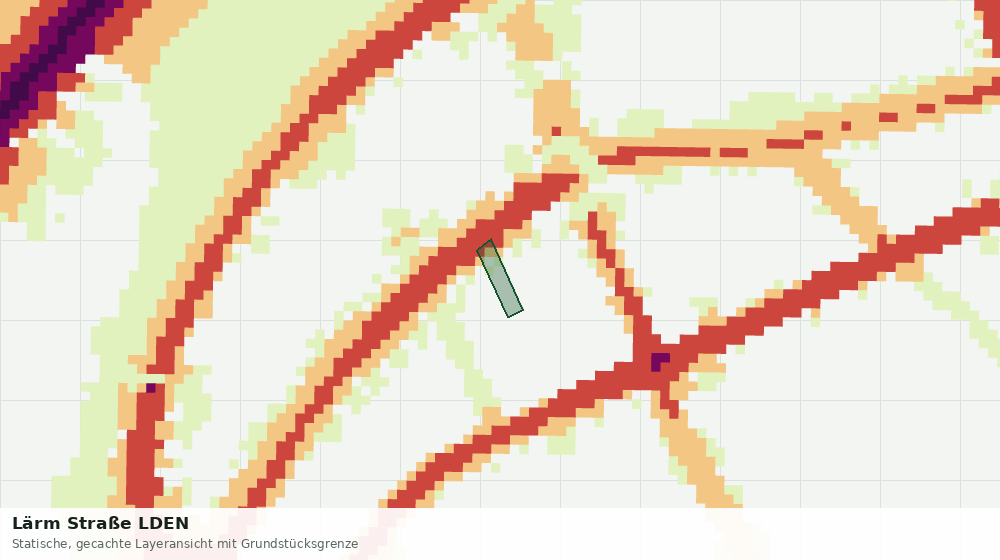 Statische Kartenansicht: Lärm Straße LDEN