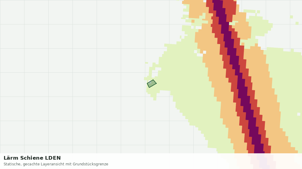 Statische Kartenansicht: Lärm Schiene LDEN