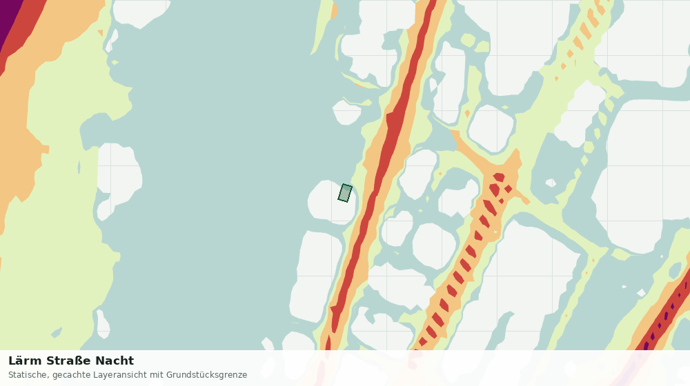 Statische Kartenansicht: Lärm Straße Nacht