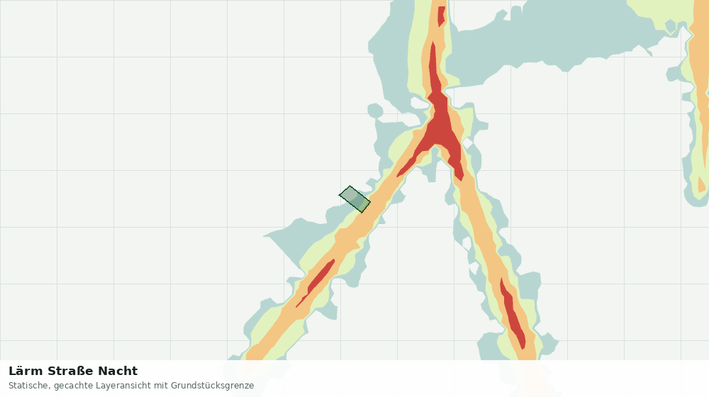 Statische Kartenansicht: Lärm Straße Nacht