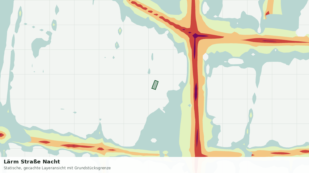 Statische Kartenansicht: Lärm Straße Nacht