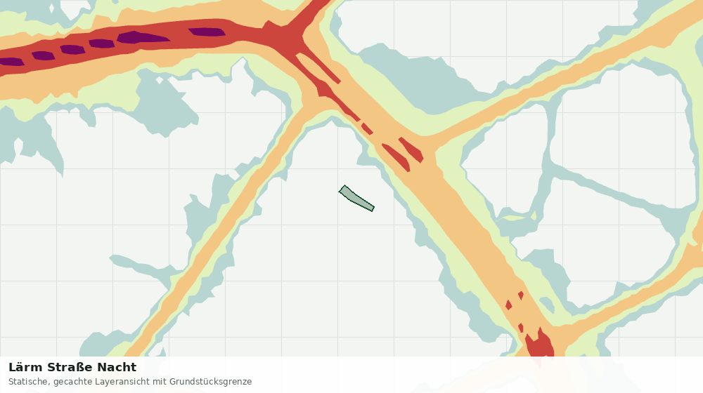 Statische Kartenansicht: Lärm Straße Nacht