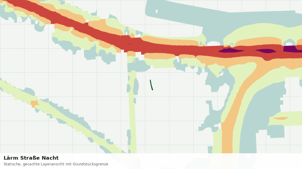 Statische Kartenansicht: Lärm Straße Nacht