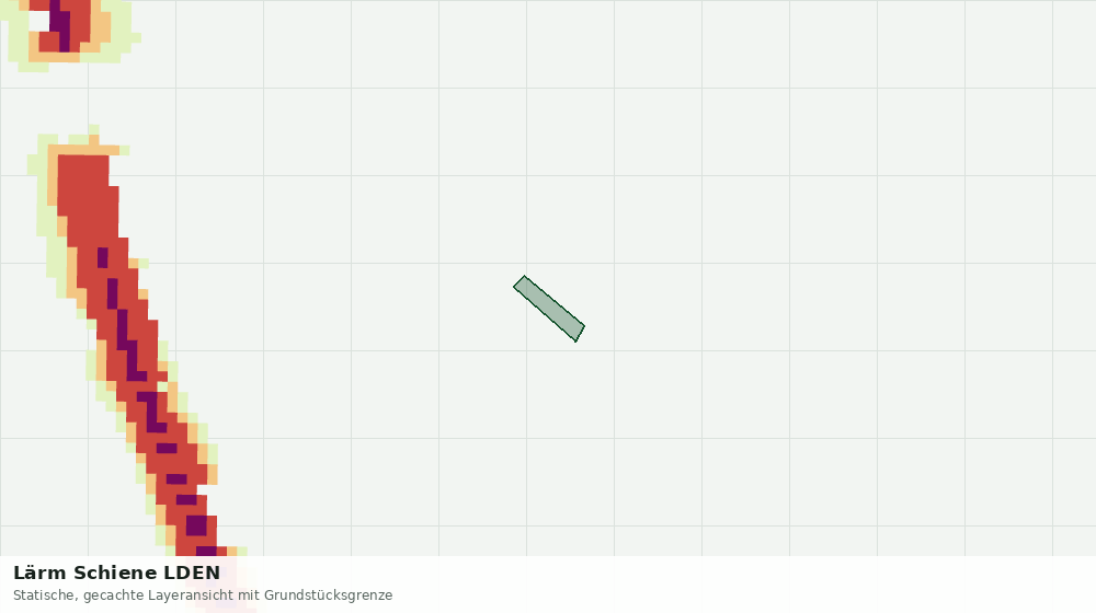 Statische Kartenansicht: Lärm Schiene LDEN