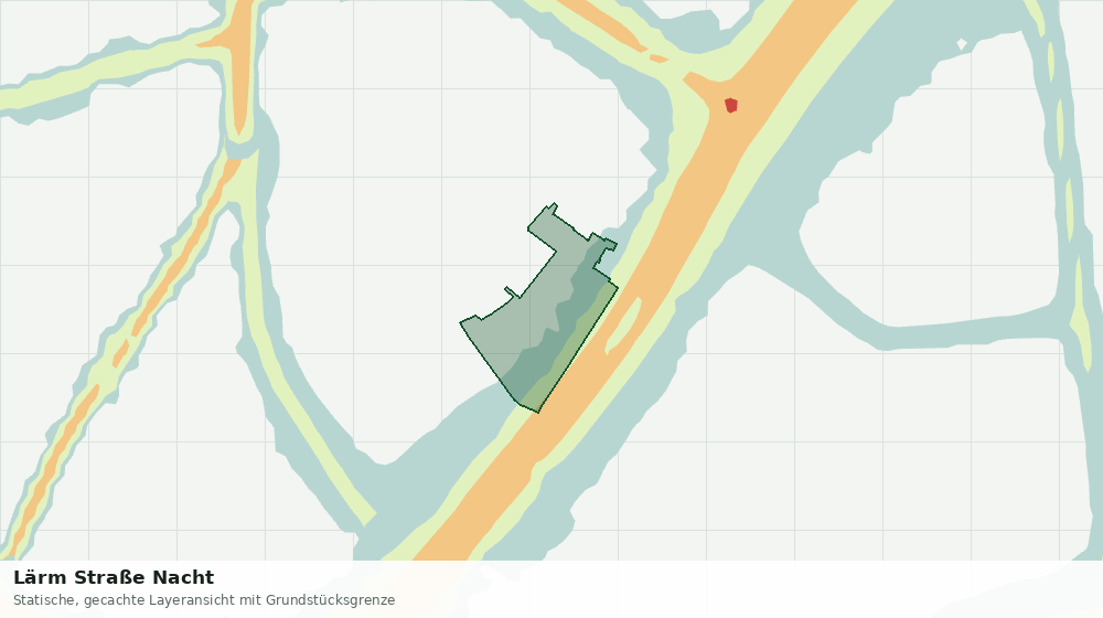Statische Kartenansicht: Lärm Straße Nacht