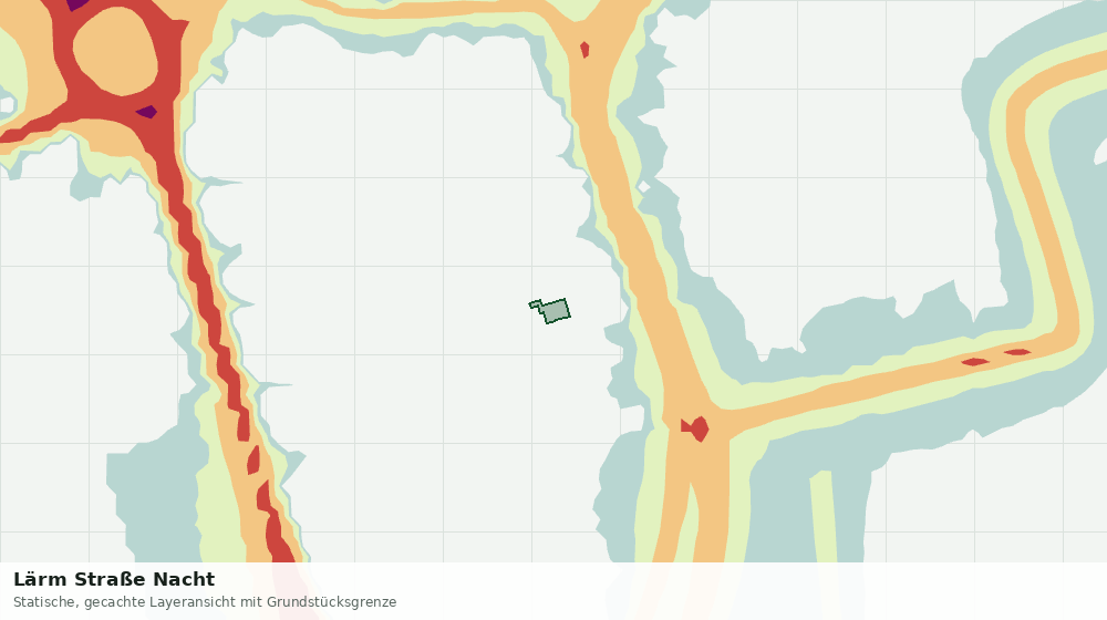 Statische Kartenansicht: Lärm Straße Nacht