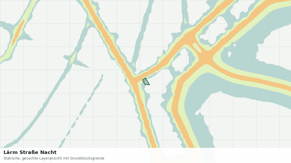 Statische Kartenansicht: Lärm Straße Nacht