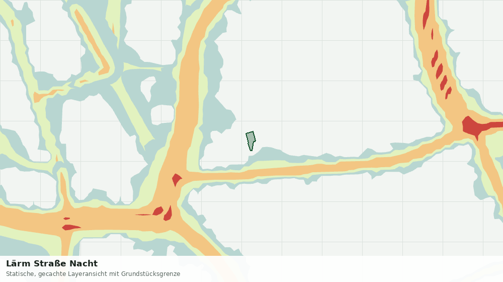 Statische Kartenansicht: Lärm Straße Nacht