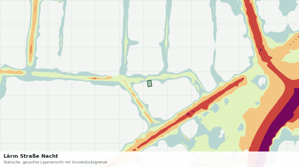 Statische Kartenansicht: Lärm Straße Nacht