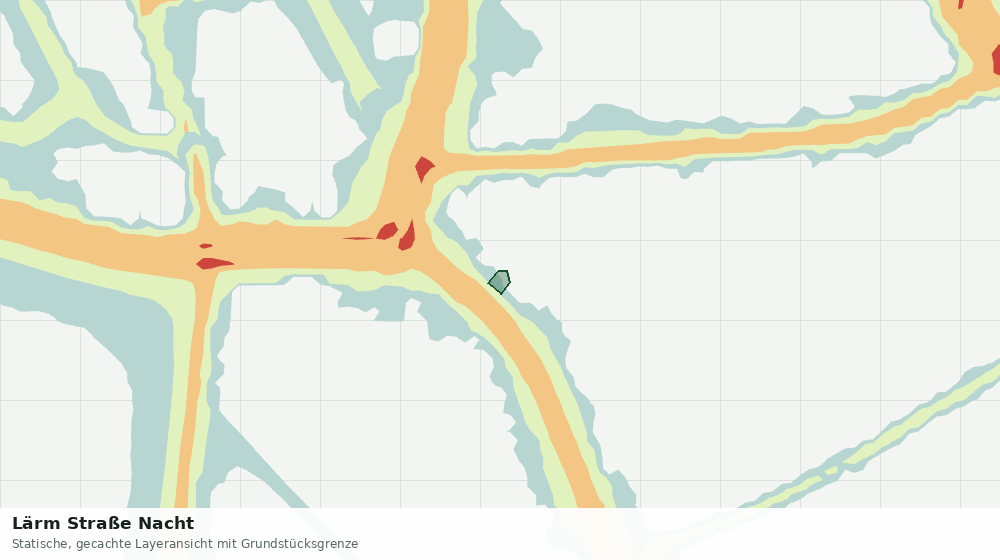 Statische Kartenansicht: Lärm Straße Nacht