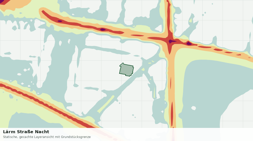 Statische Kartenansicht: Lärm Straße Nacht