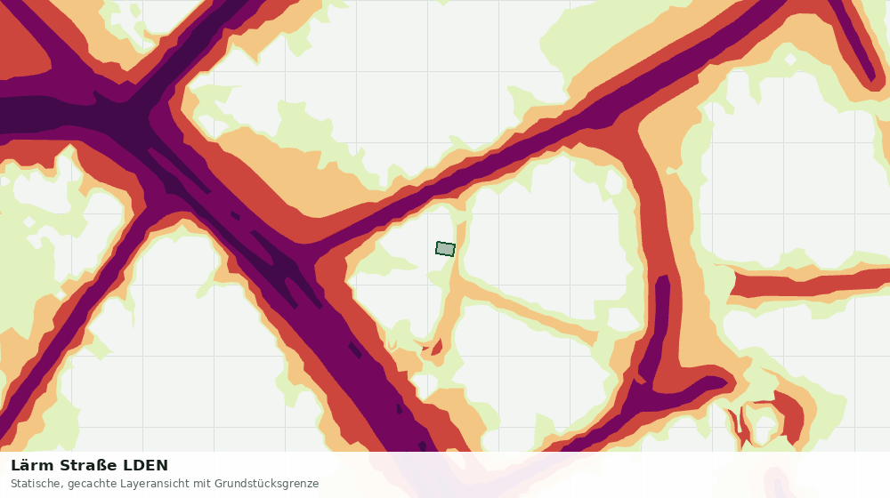 Statische Kartenansicht: Lärm Straße LDEN