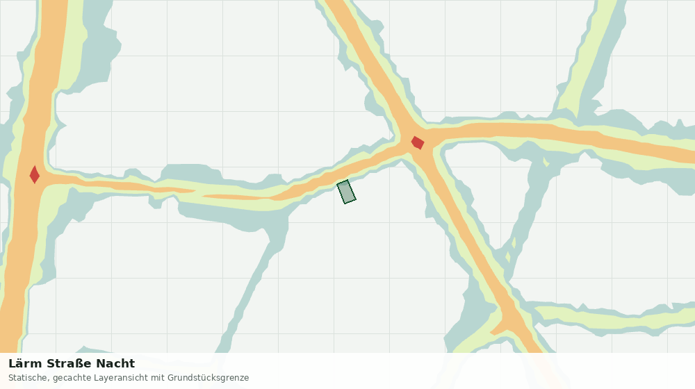 Statische Kartenansicht: Lärm Straße Nacht