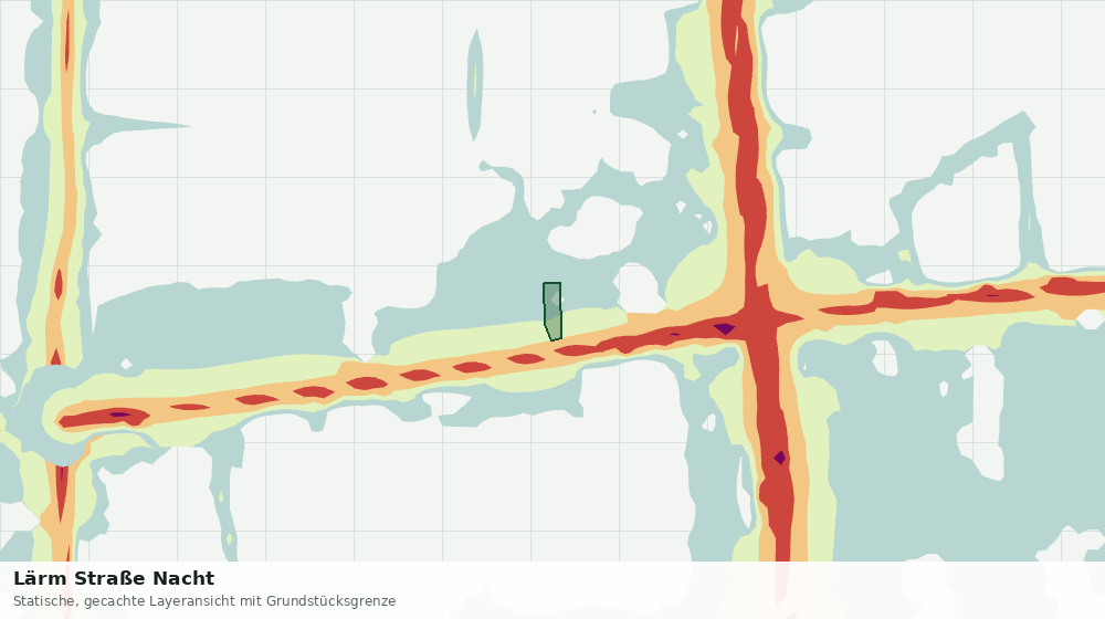 Statische Kartenansicht: Lärm Straße Nacht