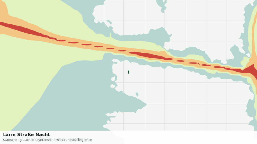 Statische Kartenansicht: Lärm Straße Nacht
