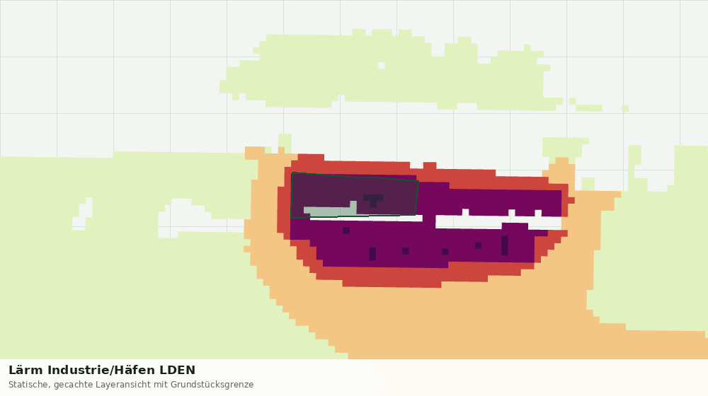 Statische Kartenansicht: Lärm Industrie/Häfen LDEN
