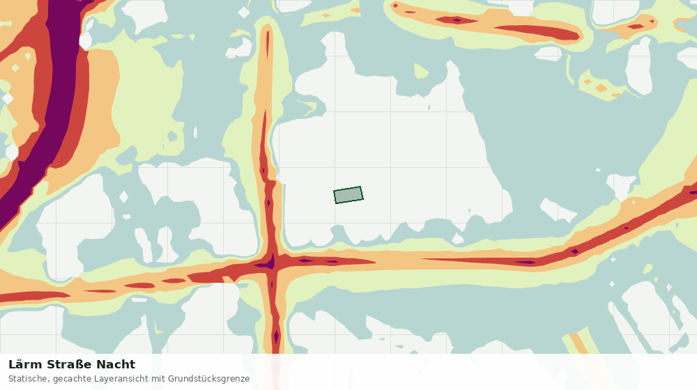 Statische Kartenansicht: Lärm Straße Nacht