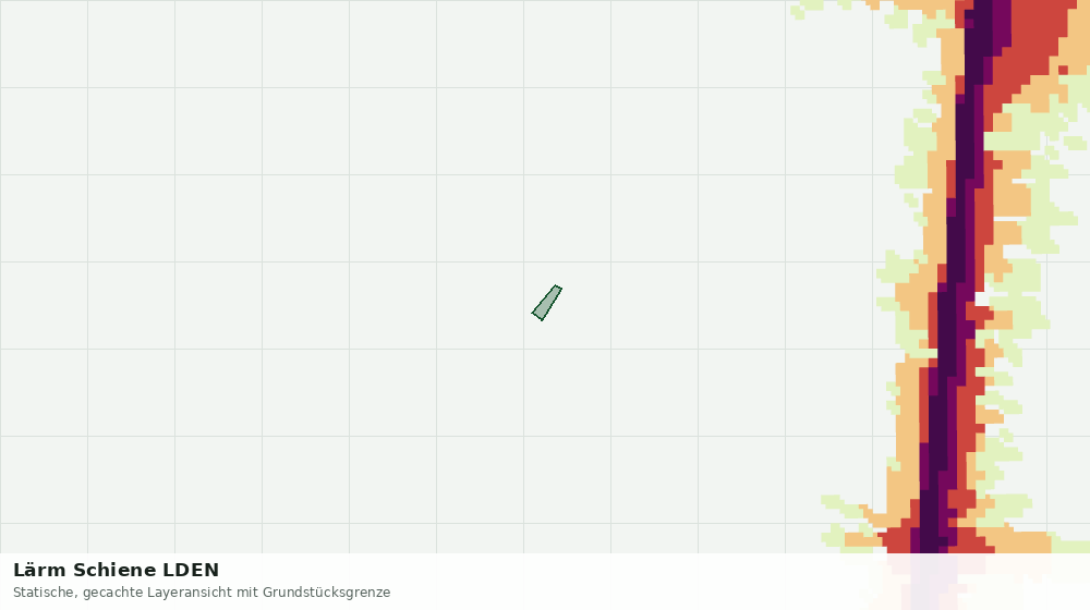 Statische Kartenansicht: Lärm Schiene LDEN
