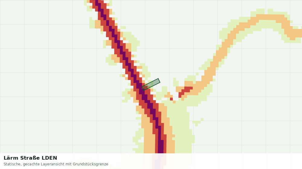 Statische Kartenansicht: Lärm Straße LDEN