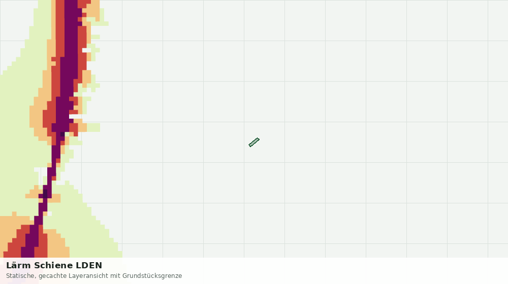 Statische Kartenansicht: Lärm Schiene LDEN