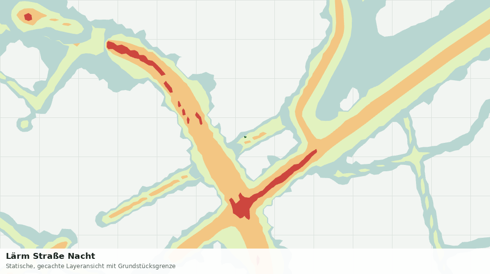 Statische Kartenansicht: Lärm Straße Nacht
