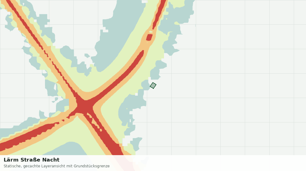 Statische Kartenansicht: Lärm Straße Nacht