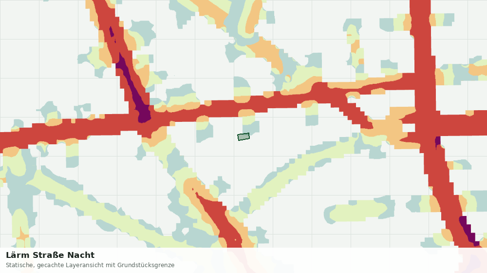 Statische Kartenansicht: Lärm Straße Nacht